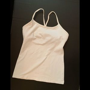 Lululemon white Power y tank top size 8
